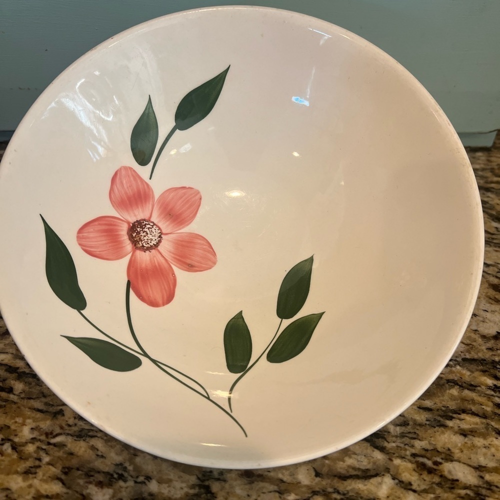 Blue Ridge Southern Potteries Serving Bowl 9" Diameter pink floral vintage